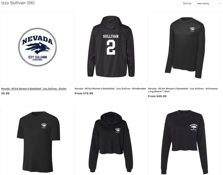 Izzy Sullivan Nevada Women's Basketball Athletes Thread NIL Store